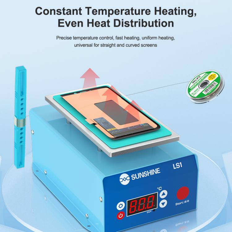 Mobile Phone LCD Screen Repair Heated Separator Curved Straight Screen Frame Removal Machine, LS1