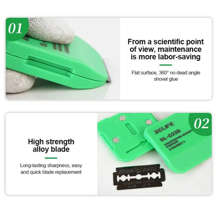 Multi-purpose Magnetic Spatula LCD Screen Degumming Glass Cleaning Knife, RL-023B