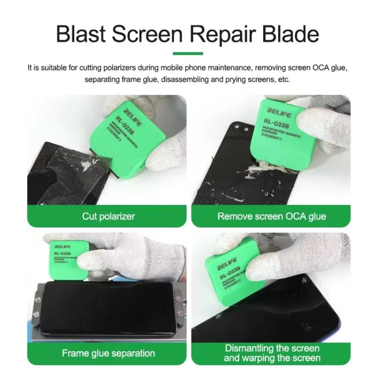 Multi-purpose Magnetic Spatula LCD Screen Degumming Glass Cleaning Knife, RL-023B