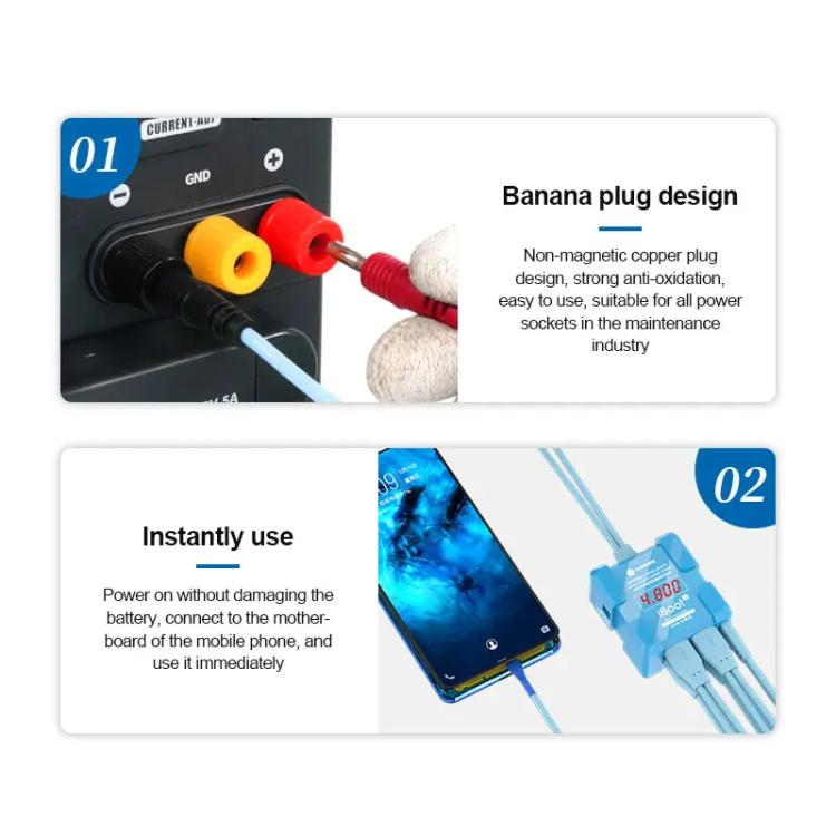 For Android 8V High Voltage Power Supply Test Boot Line Cell Phone Repair Tool Battery Cable HW Boot Cable, SUNSHINE iBoot C