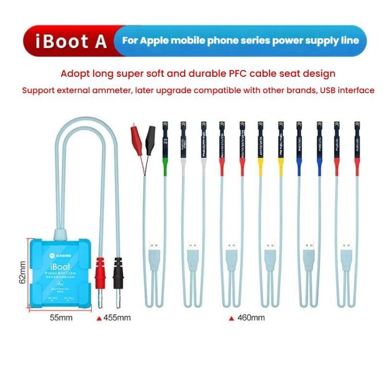 For iPhone Battery Power Supply Test Boot Cable Cell Phone Repair Boot Control Line, SUNSHINE iBoot A