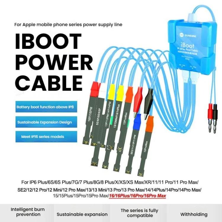 For iPhone Battery Power Supply Test Boot Cable Cell Phone Repair Boot Control Line, SUNSHINE iBoot A
