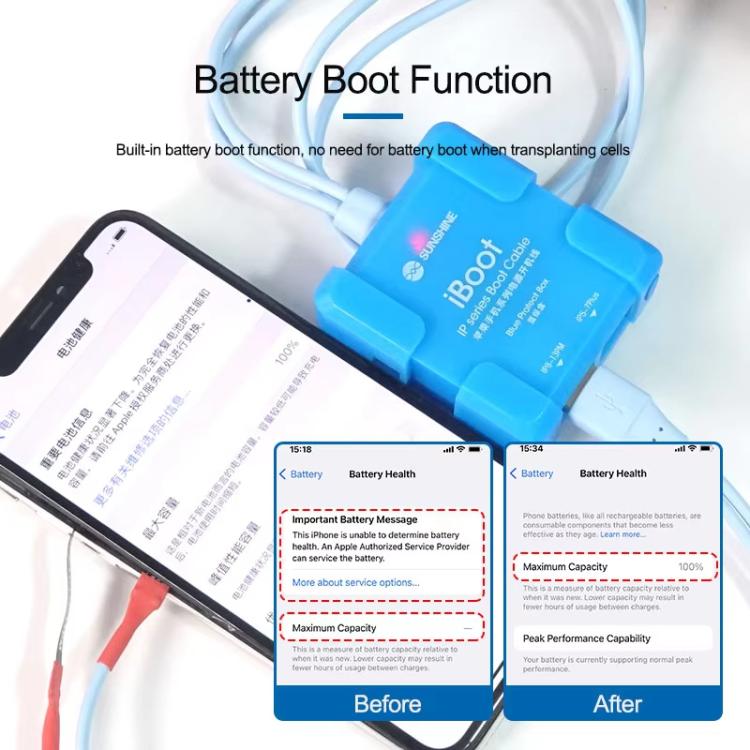 For iPhone Battery Power Supply Test Boot Cable Cell Phone Repair Boot Control Line, SUNSHINE iBoot A