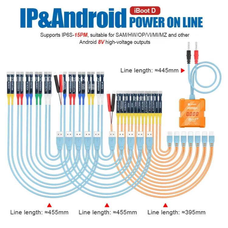 For iPhone Android Power Cable Mobile Phone Repair Tool Battery Power Test Boot Cable, SUNSHINE iBoot D