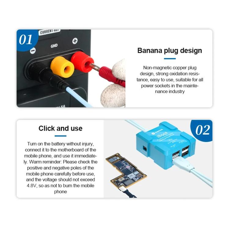 For Android 5V Power Cable Mobile Phone Repair Tool Battery Power Test Boot Cable, SUNSHINE iBoot B