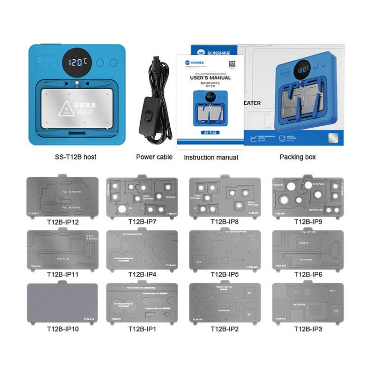 Mobile Phone Motherboard Smart Repair Heating Platform Kit Support IP7G-16PM/Android Universal, SUNSHINE SS-T12B 13 In 1, SUNSHINE SS-T12B 9 In 1
