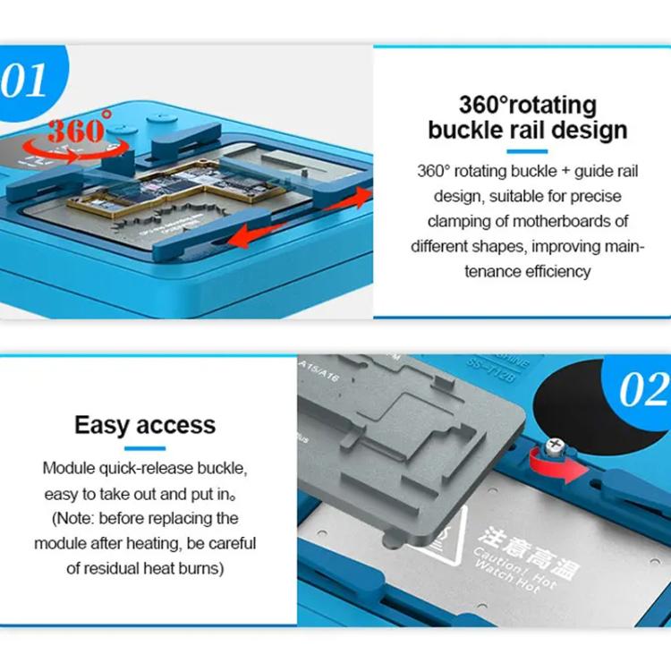 Mobile Phone Motherboard Smart Repair Heating Platform Kit Support IP7G-16PM/Android Universal