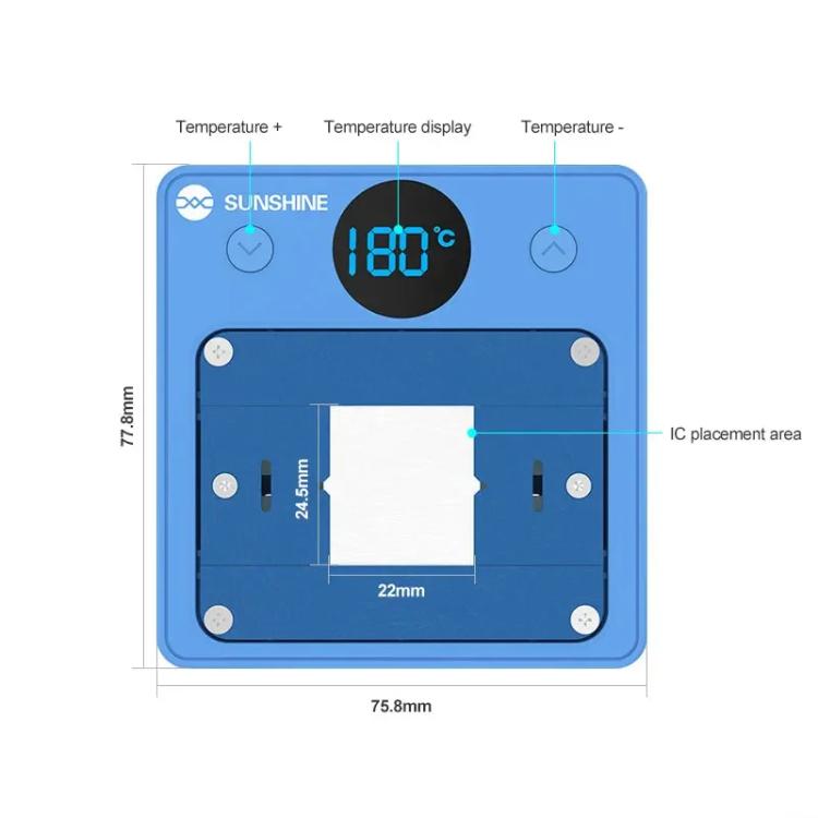 IC Chip Heating Glue Remover Mobile Phone Repair Chip Fast Heating Efficient Glue Removal Tool, SUNSHINE SS-T12C