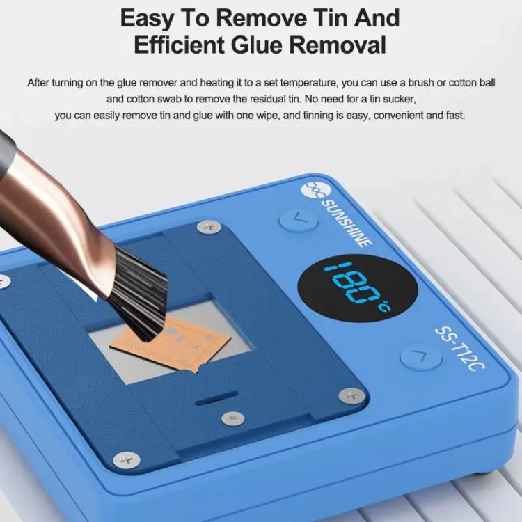 IC Chip Heating Glue Remover Mobile Phone Repair Chip Fast Heating Efficient Glue Removal Tool, SUNSHINE SS-T12C
