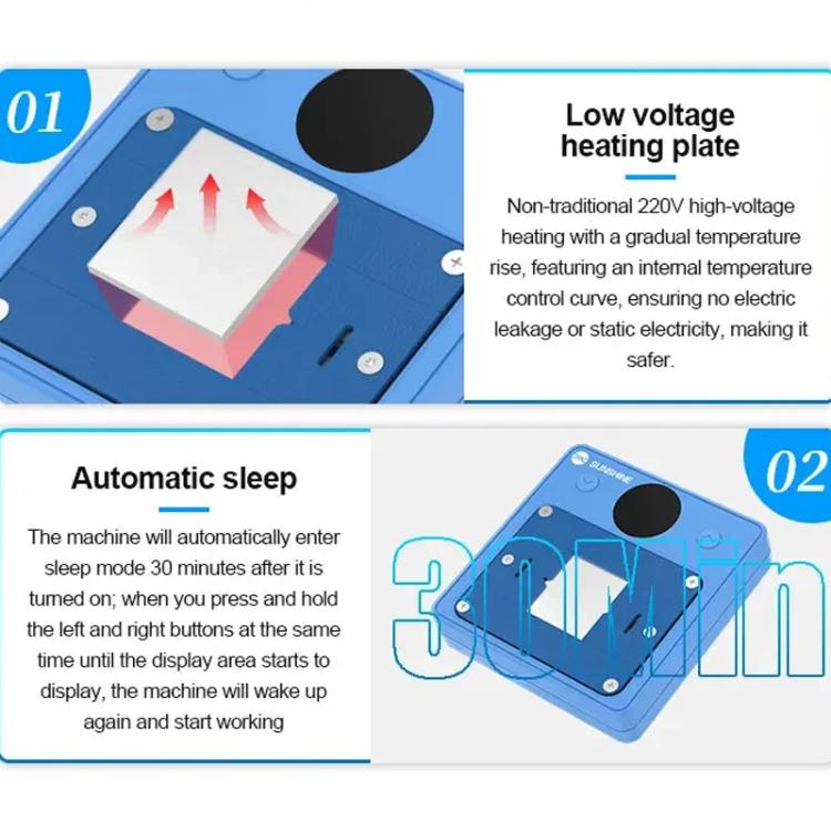 IC Chip Heating Glue Remover Mobile Phone Repair Chip Fast Heating Efficient Glue Removal Tool, SUNSHINE SS-T12C