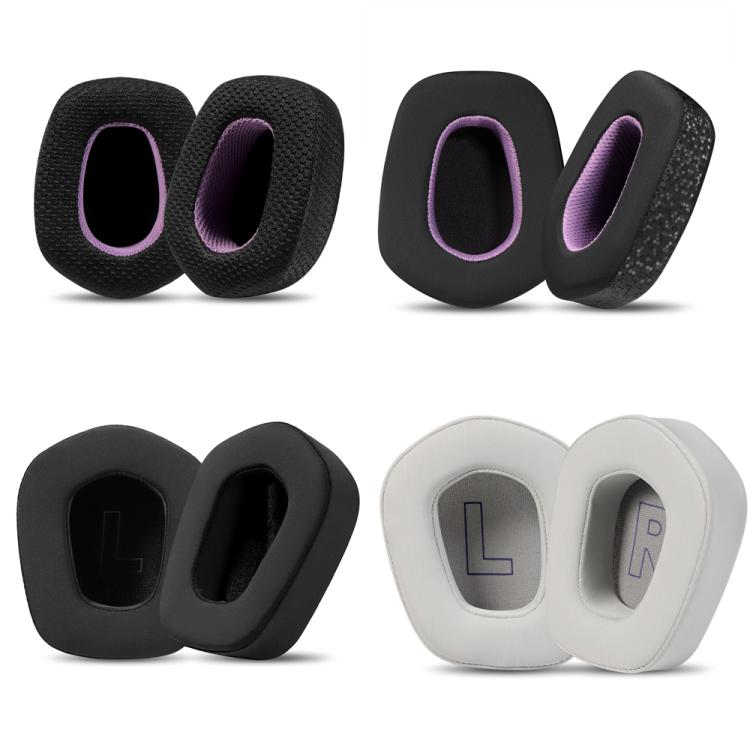 For Logitech G733 LIGHTSPEED Headset 1pair Ear Pads Sponge Soft Cushion, Weaving Black Purple, Ice Feeling Black Purple, Black, Gray, Purple, Blue