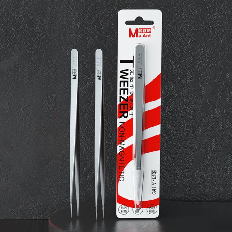 MaAnt Hand-Polished Non-Magnetic Stainless Steel Tweezers, A, K