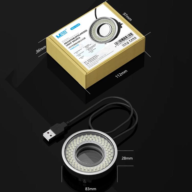 Cell Phone Repair Microscope Ring Polarized LED Light Source Lamps 96 Beads Anti-Glare Fill Lights, MY-038 96 Beads