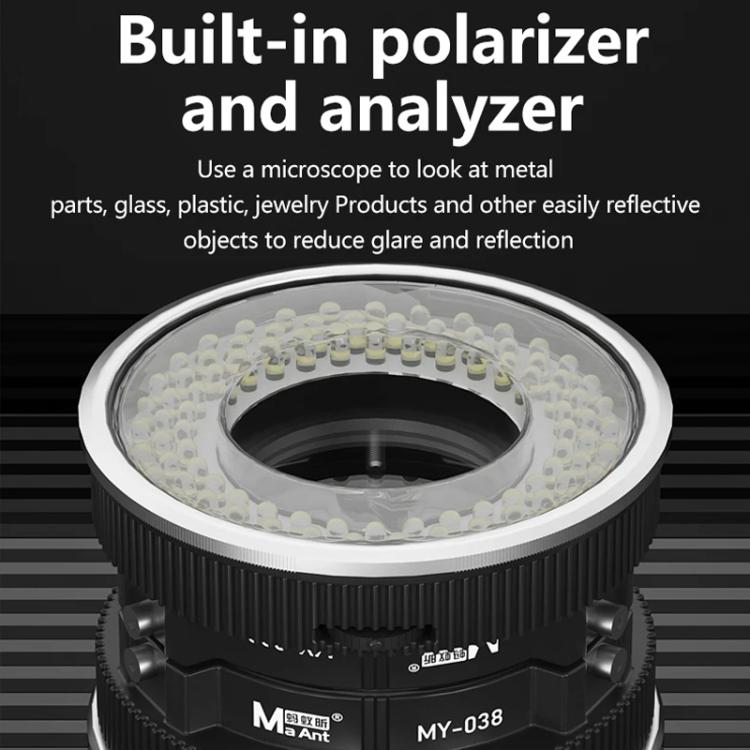 Cell Phone Repair Microscope Ring Polarized LED Light Source Lamps 96 Beads Anti-Glare Fill Lights, MY-038 96 Beads