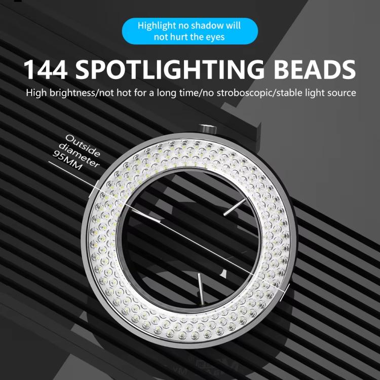 Cell Phone Repair 144 Beads Microscope Ring Light Source, MY-037 144 Beads