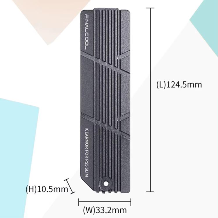 For PS5 Slim / Pro FinalCool M.2 2280 NVME SSD Radiator Integrated Aluminum Alloy Heatsink, M.2 2280 NVME SSD Radiator