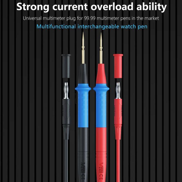 Multimeter Pens Pointed Silicone Cord Frostproof Detachable Stainless Steel Test Pen Accessories, P23A