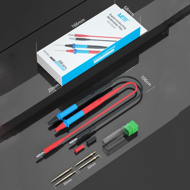 Multimeter Pens Pointed Silicone Cord Frostproof Detachable Stainless Steel Test Pen Accessories, P23A