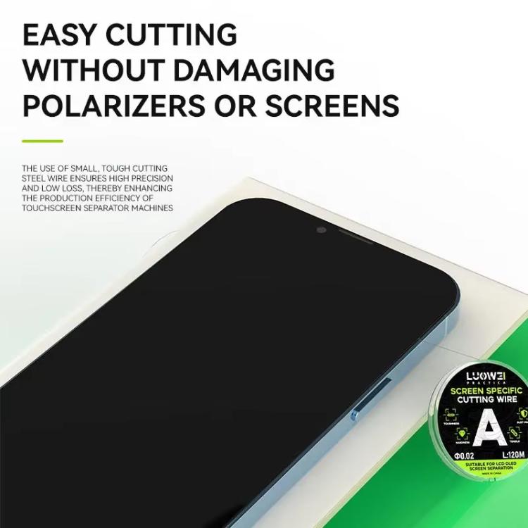 LUOWEI 120M Cell Phone LCD Screen Separation Line High Hardness Cutting Diamond Wire