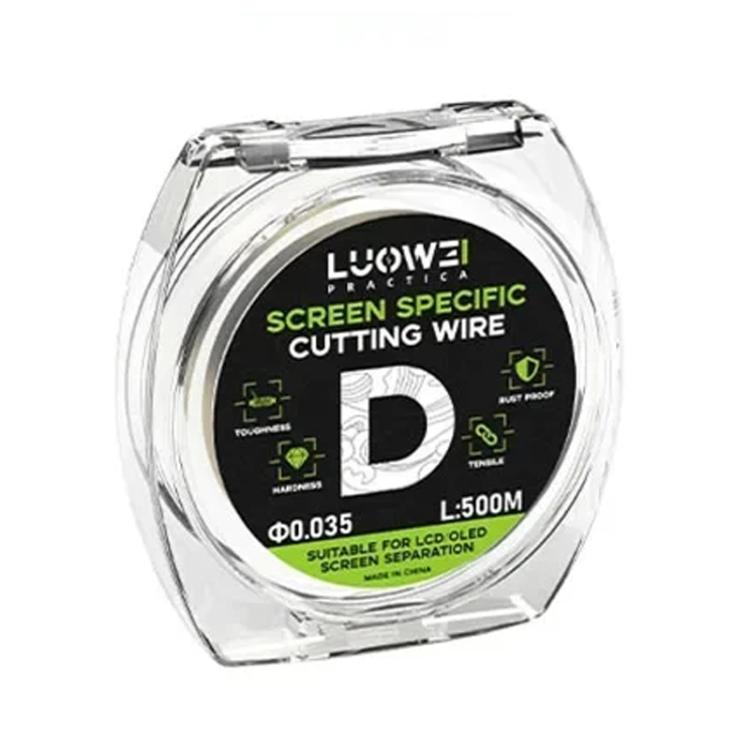 LUOWEI 500M Steel Wire Cell Phone Screen Separation Wire Cutting Wire, A 0.02mm, B 0.028mm, C 0.03mm, D 0.035mm