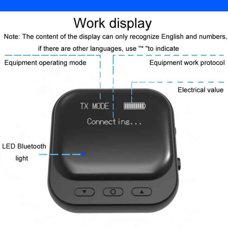 TR82 Bluetooth 5.2 Display Receiver Transmit And Receive 2 In 1 Adapter