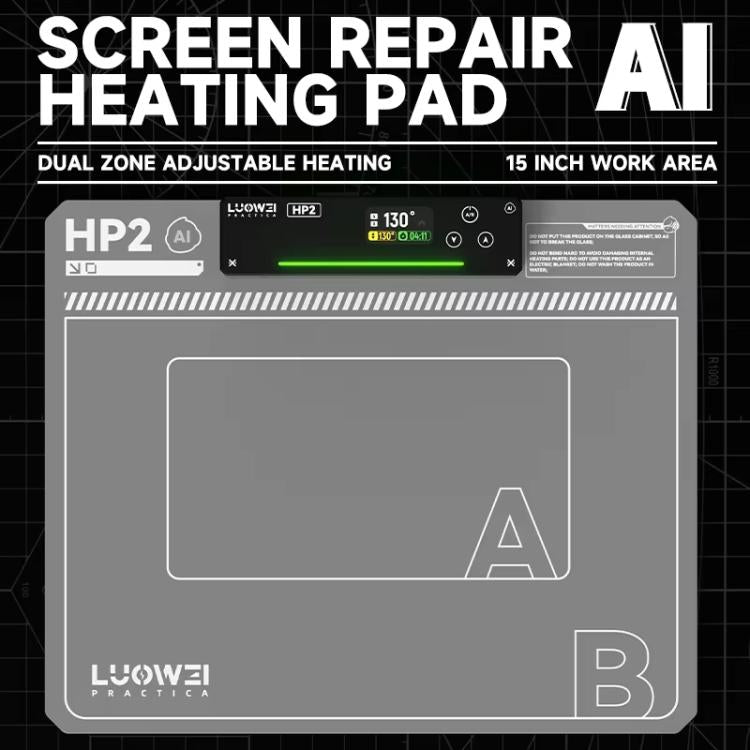 LUOWEI HP2 Screen Heating Table Constant Temperature Screen Removal Treasure Phone Tablet Screen Changing Removal Heating Separation, EU Plug, US Plug