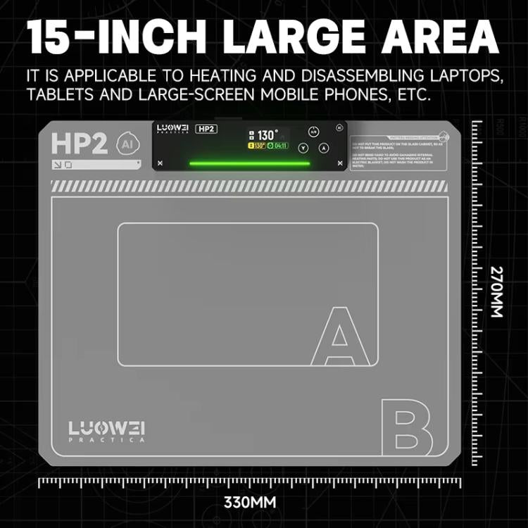 LUOWEI HP2 Screen Heating Table Constant Temperature Screen Removal Treasure Phone Tablet Screen Changing Removal Heating Separation, EU Plug, US Plug