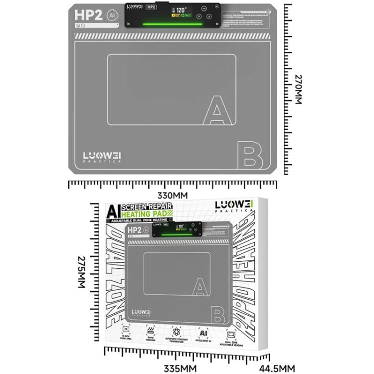 LUOWEI HP2 Screen Heating Table Constant Temperature Screen Removal Treasure Phone Tablet Screen Changing Removal Heating Separation