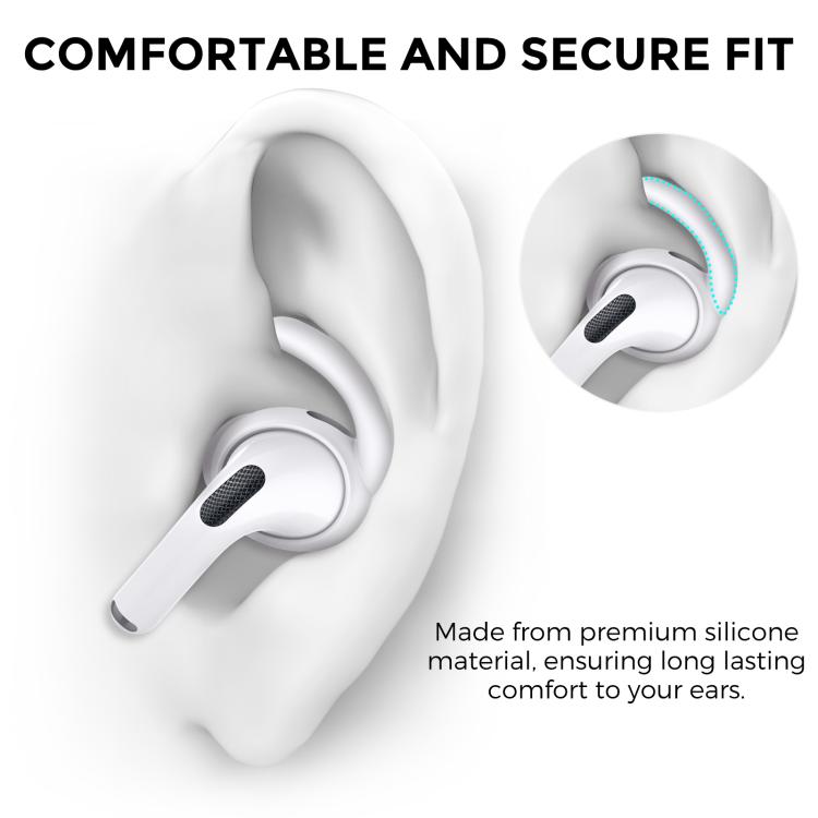 For AirPods Pro 2 AhaStyle PT189 1pair Ear Caps Silicone Anti-Lost and Non-Slip Ear Hooks