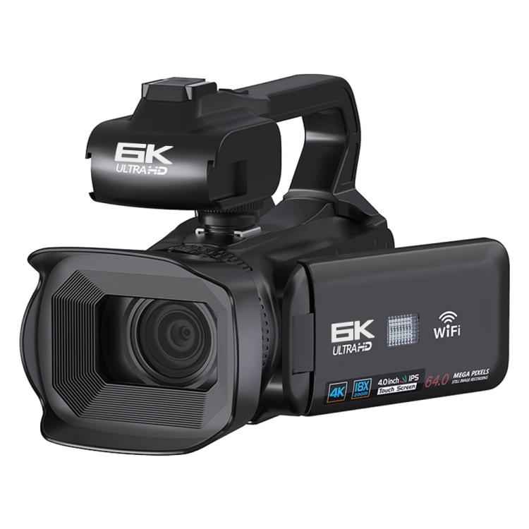 64MP 6K 18X Digital Zoom Ultra HD Video Camera With 4-Inch Touch Screen Camcorder, 6K 16G, 6K 32G, 6K 64G