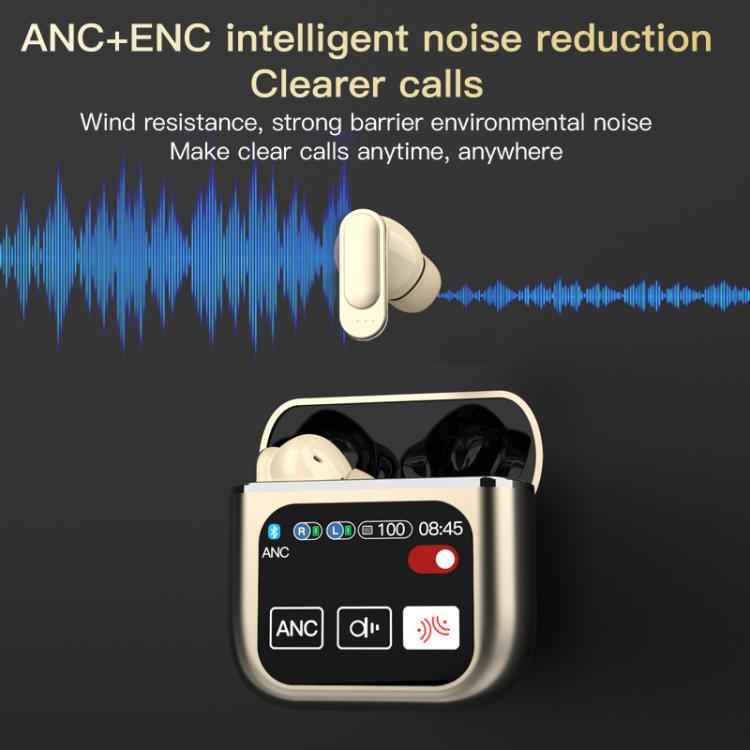 1.9 Inch TFT Full-Color Touchscreen Wireless 5.4 Earbuds ANC+ENC Noise Reduction In-Ear Sports Earphones