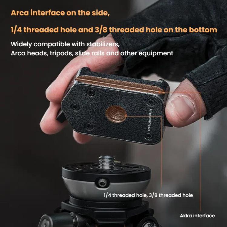 PGYTECH Camera Arca Quick Release Mount V2 Interface Tripod Accessory, Set, Base Only, Quick Release Plate