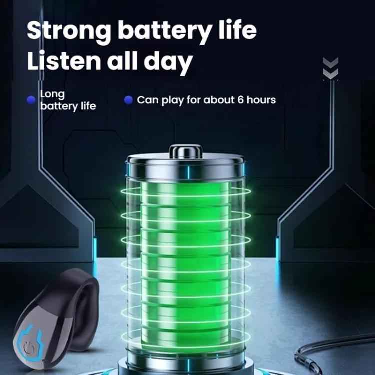 Bluetooth Earpiece Single Ear Clip-On Non-Intrusive Design Sports Headphones for Running