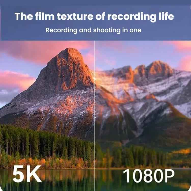 W1 5K HD Digital Camera 75MP 18X Digital Zoom WiFi Video Recorder With Flip Screen, W1 White, W1 Black