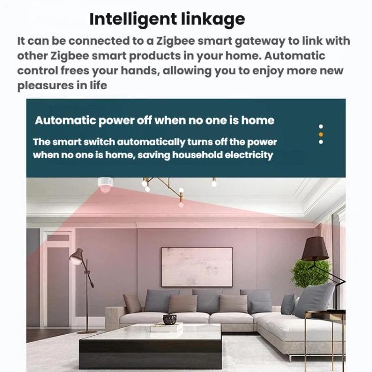 Zigbee Smart Home Motion Sensor, Supports for Home Assistant, Light Sensor+IR, IR