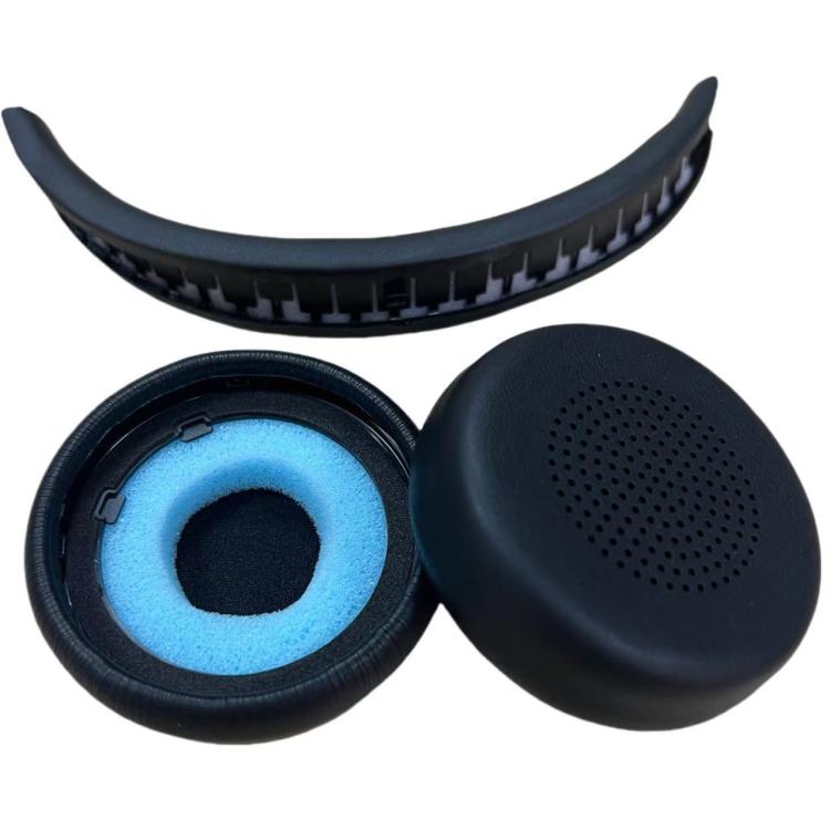 For Lenovo Wireless VoIP Headset Accessories, 1pair Protein Leather Earpads, Headbeam