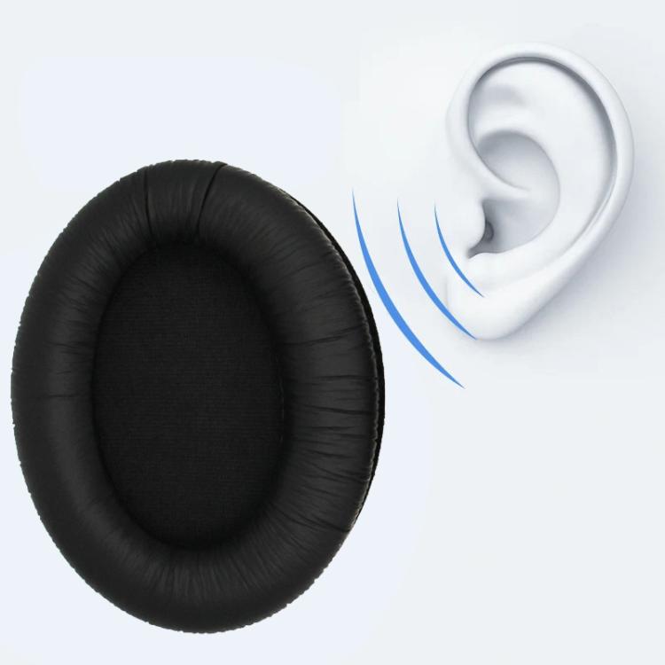 1pair Headphones Sponge Cover Earmuffs For Sennheiser HD418 / 429 / 439 / 449, Protein Leather, Frog Leather, Flannel