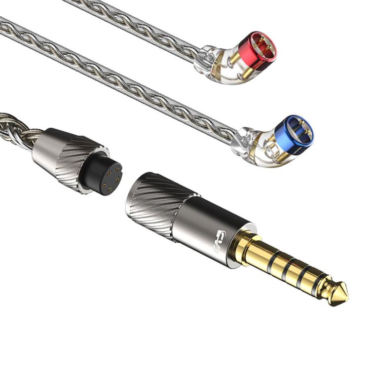 CVJ TS800 Eight Strands Copper Silver Plated Interchangeable Audio Plugs Headphone Upgrade Cable