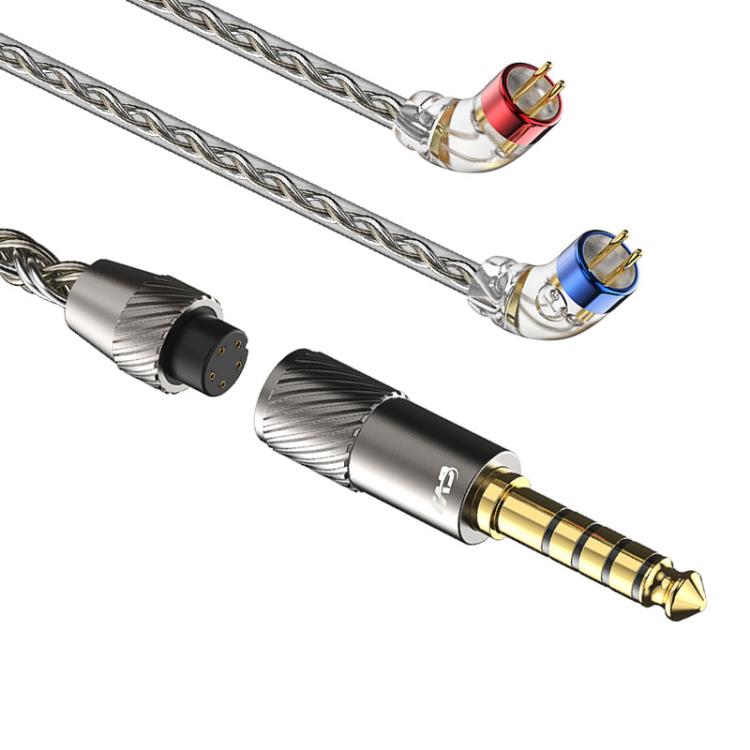 CVJ TS800 Eight Strands Copper Silver Plated Interchangeable Audio Plugs Headphone Upgrade Cable