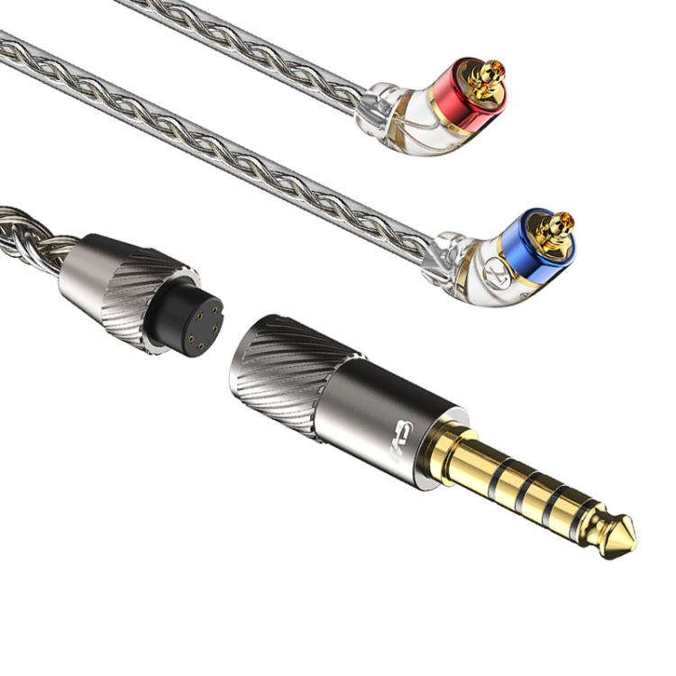 CVJ TS800 Eight Strands Copper Silver Plated Interchangeable Audio Plugs Headphone Upgrade Cable