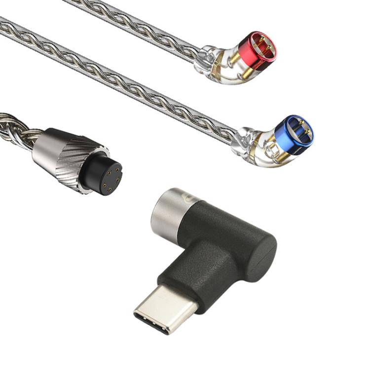 CVJ TS800 Eight Strands Copper Silver Plated Interchangeable Audio Plugs Headphone Upgrade Cable