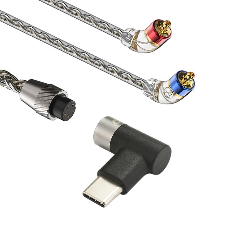 CVJ TS800 Eight Strands Copper Silver Plated Interchangeable Audio Plugs Headphone Upgrade Cable