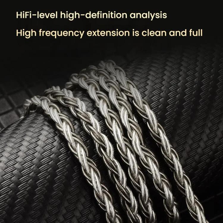 CVJ TS800 Eight Strands Copper Silver Plated Interchangeable Audio Plugs Headphone Upgrade Cable