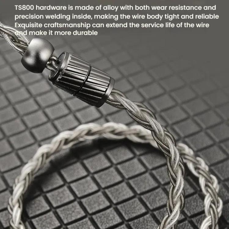 CVJ TS800 Eight Strands Copper Silver Plated Interchangeable Audio Plugs Headphone Upgrade Cable