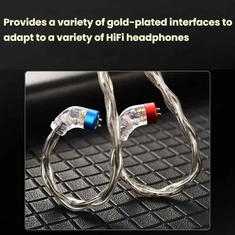 CVJ TS800 Eight Strands Copper Silver Plated Interchangeable Audio Plugs Headphone Upgrade Cable