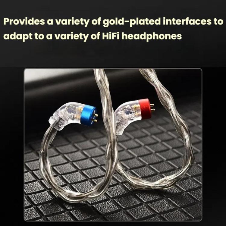 CVJ TS800 Eight Strands Copper Silver Plated Interchangeable Audio Plugs Headphone Upgrade Cable