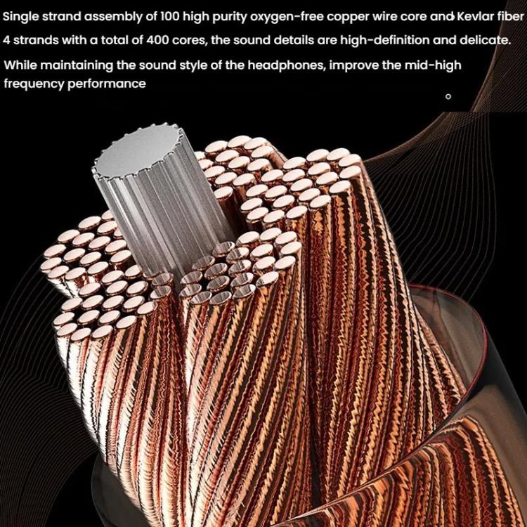 CVJ VS400 Interchangeable Audio Plug Oxygen-Free Copper Headphone Upgrade Cable