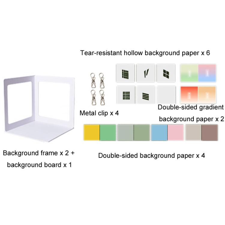 19pcs /Set 3D Shooting Background Board Live Broadcast Product Photography Props, 35cm, 47cm, 60cm
