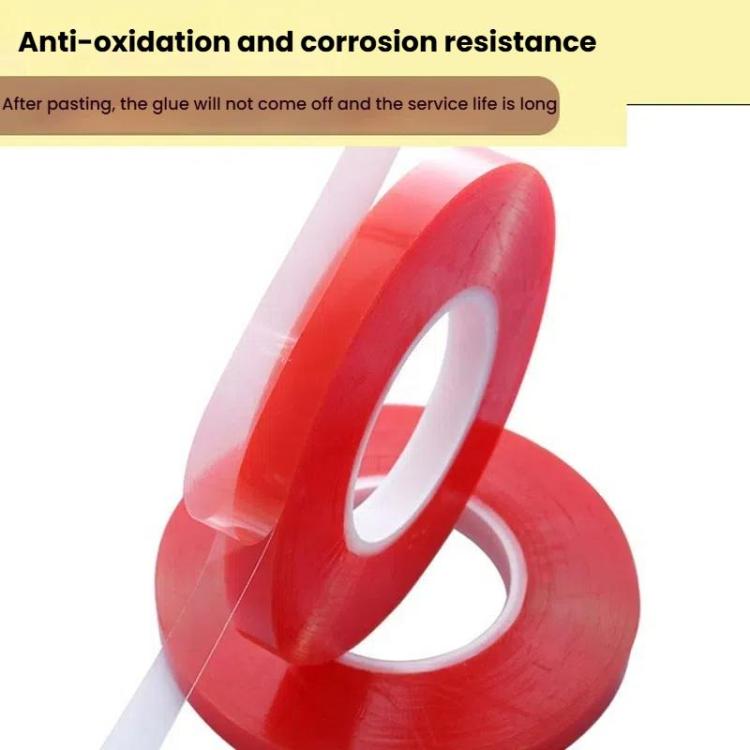 5rolls 0.2mm Thick Acrylic Polyester PET Double Sided Adhesive Tape, 10m/roll, 3mm, 4mm, 5mm, 6mm, 8mm, 10mm, 15mm, 20mm