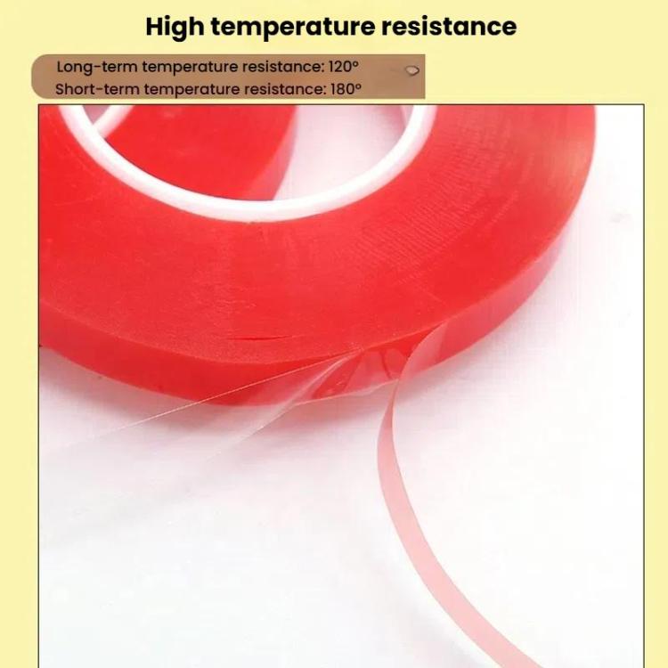 5rolls 0.2mm Thick Acrylic Polyester PET Double Sided Adhesive Tape, 10m/roll, 3mm, 4mm, 5mm, 6mm, 8mm, 10mm, 15mm, 20mm